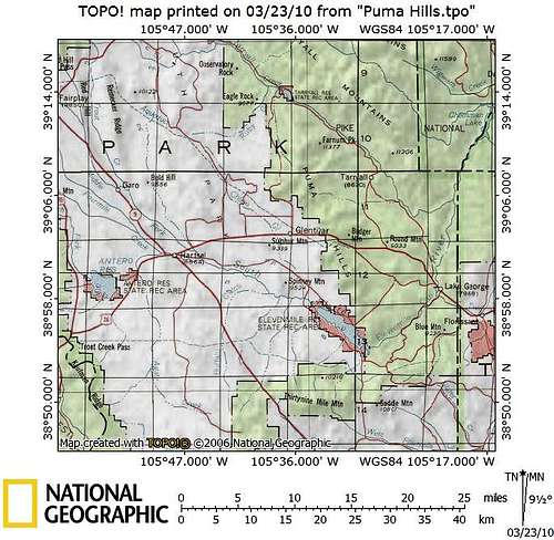 Puma Hills Area Map