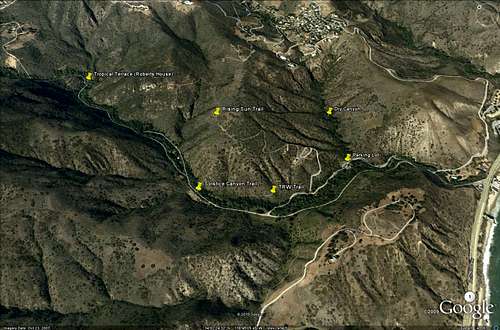 Solstice Canyon - Google Earth