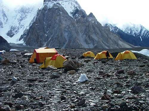Camping at  Broad Peak Base Camp