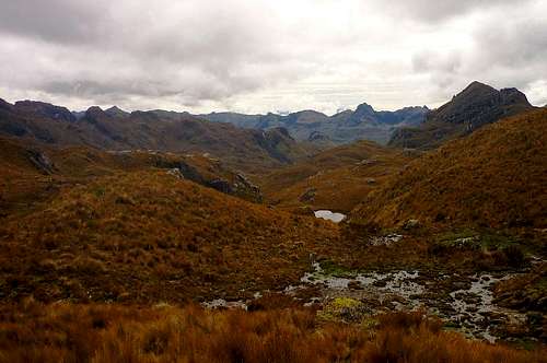 Cerro San Luis (right) from the Valle de Quinuas trail