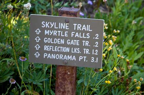 Skyline Trailhead Sign