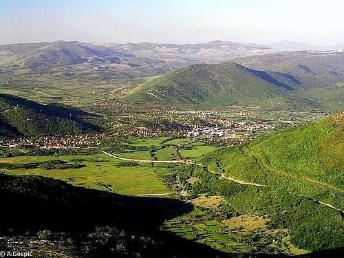 View from the Celavac (1198m)...