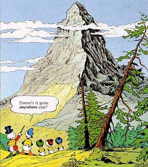 Donald Duck and the Matterhorn.