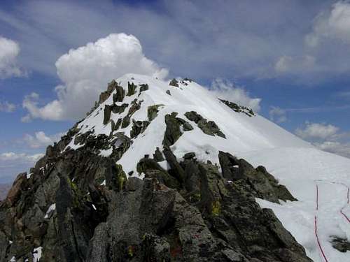 Gannett's final summit ridge...