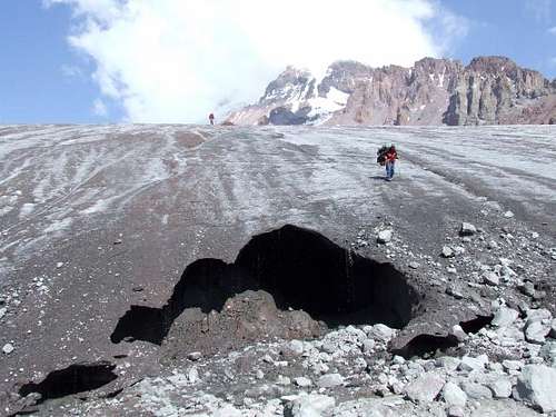 Gergeti glacier (Mount Kazbek)