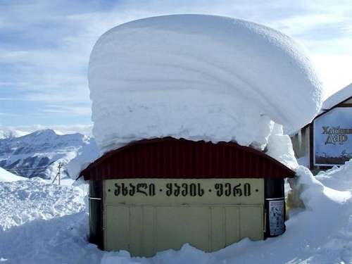Snow cap in Gudauri