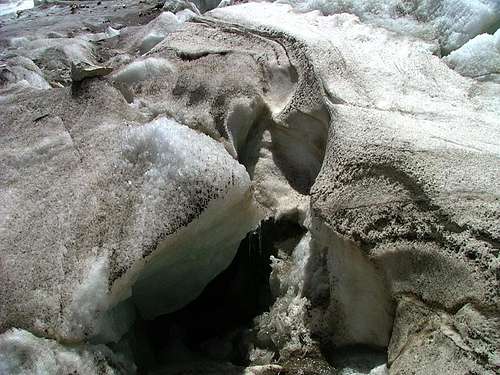 Crevasse at Baifo Glacier 
