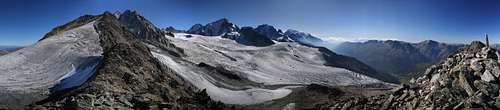 Panorama of the Mont Blanc range