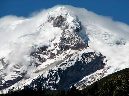 north face of cayambe Mt