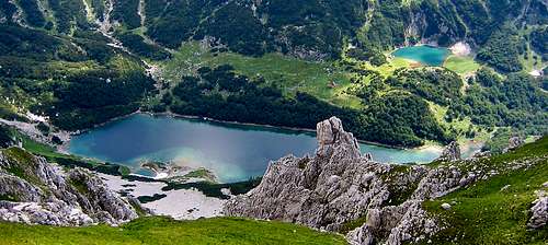 Škrčka Jezera lakes from Planinica