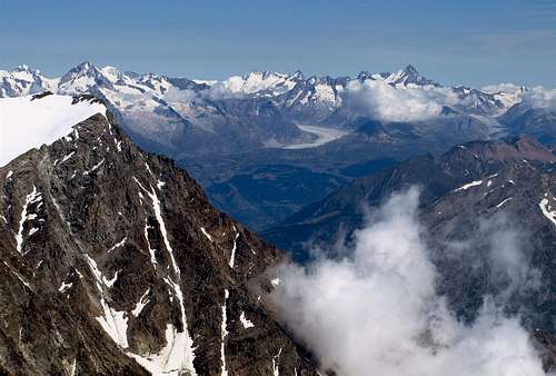 Aletsch Glacier and the Bernese Alps