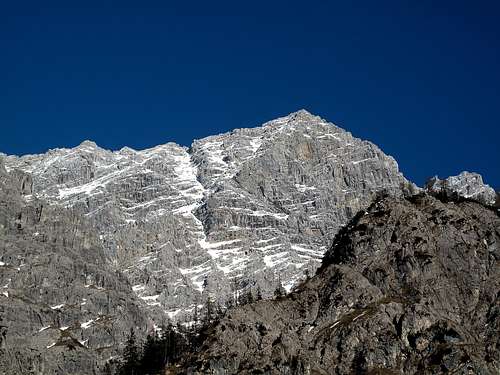 The south summit of the Watzmann (2713m) seen from the west