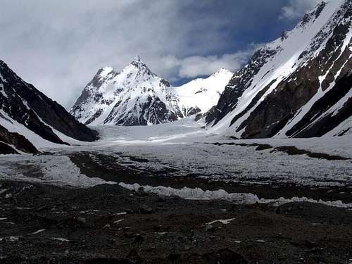 A view from Memorial to K2 Base Camp and Skyang Kangri.