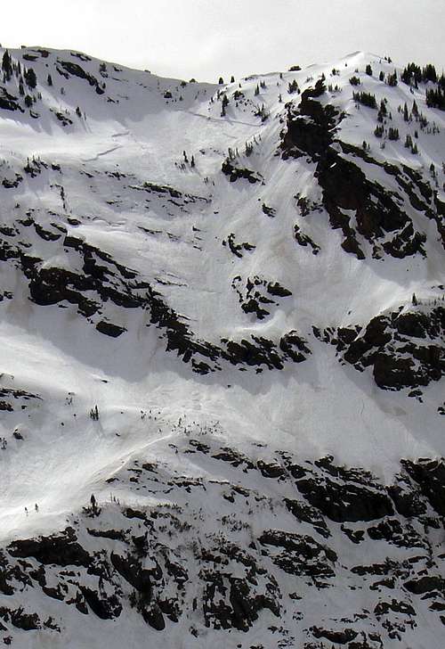 Natural avalanche on Dromedary