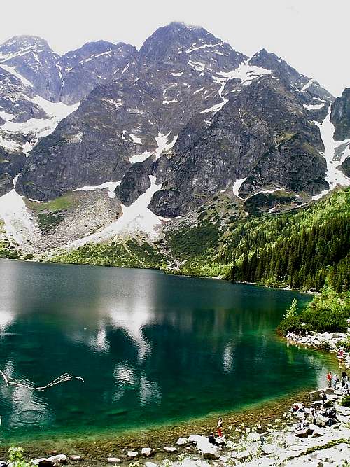 Morkie Oko towards Mięguszowiecki Szczyt