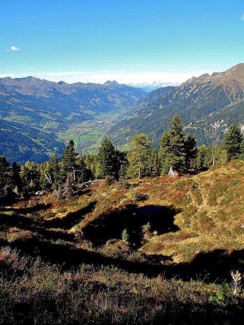 Autumnal view down the Gastein valley