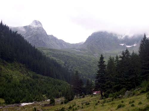 View from the Valea Sambatei Chalet