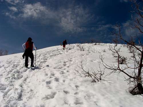 Snow above the Saddle