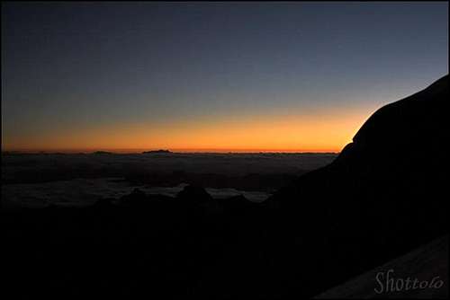 Sunrise near the summit