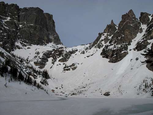 Dead Elk Couloir ski descent- RMNP