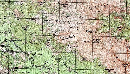Map of Petrov Vrh area