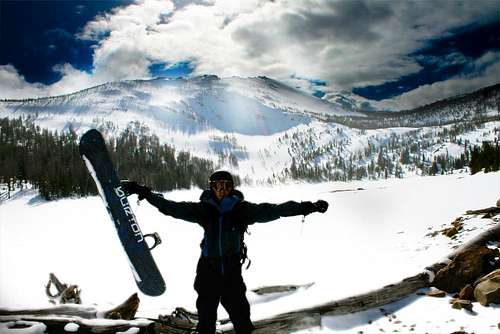 Snowboarding Lolo Peak