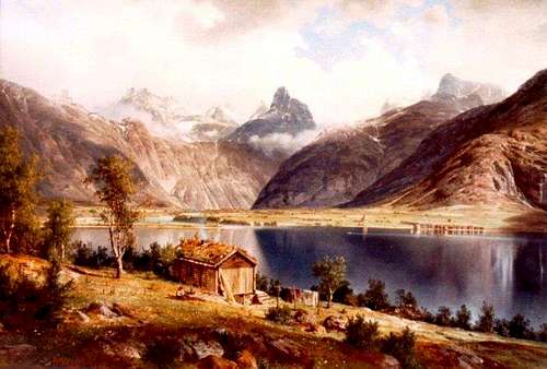 Painting of Romsdalshorn 