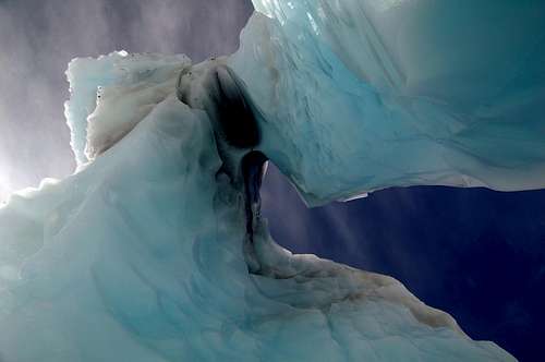 The Ice Arch in the 2nd Icefall on the Whitney Glacier