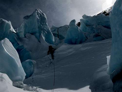 Inside the 2nd Icefall on the Whitney Glacier