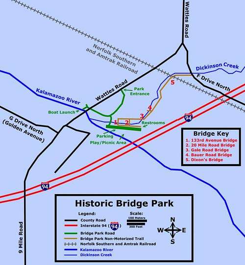 Historic Bridge Park map