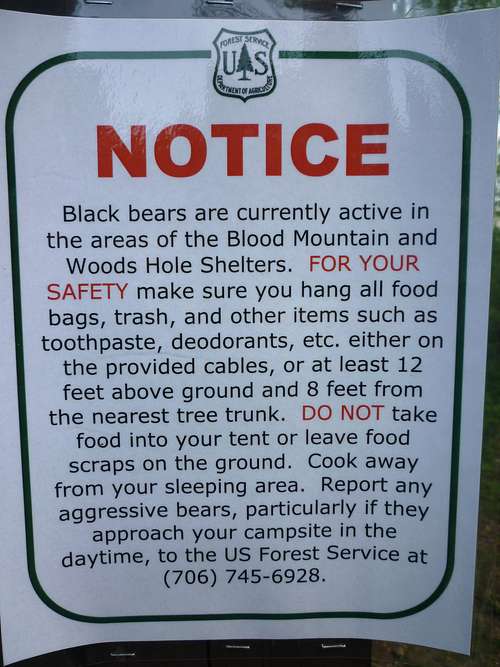 (P) Heed Forest Service bear warnings