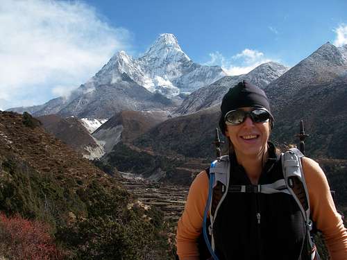 Me in front of the most beautiful mountain, Ama Dablam