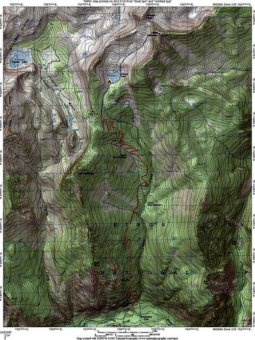 Route Map for Goat Mountain