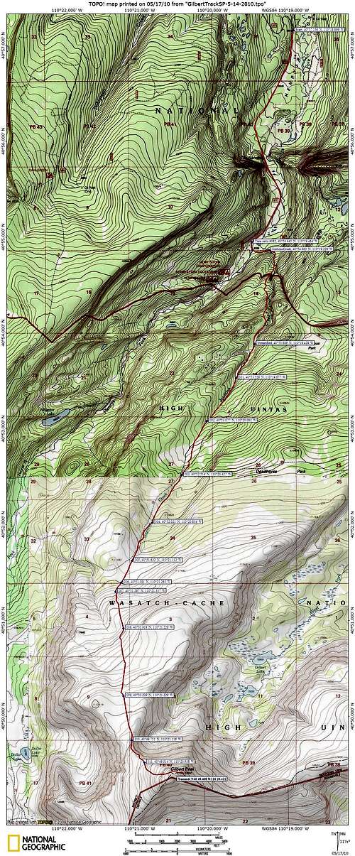 Joulious Creek Topo Map
