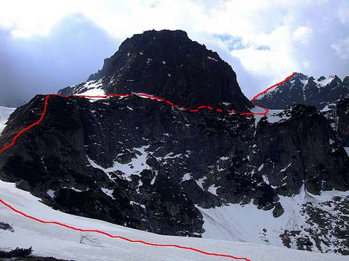 Route to Kolovy stit (2418 m)
