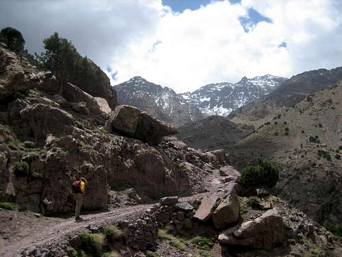 Trail up to the Shrine of Chamharouch (2300 meters) (for trip report)