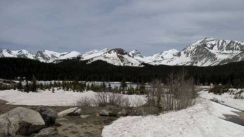A view of the Indian Peaks from Brainard Lake