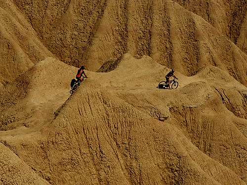 Riders in the erosion maze