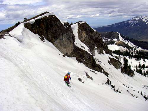 Skiing Bountiful Peak