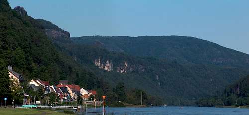 The Elbe valley & cliffs in Bad Schandau