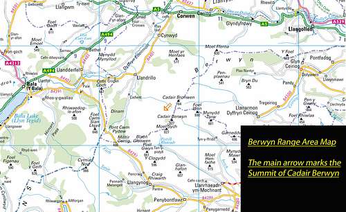Berwyn area map