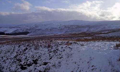 Snow on the Berwyn Mountains