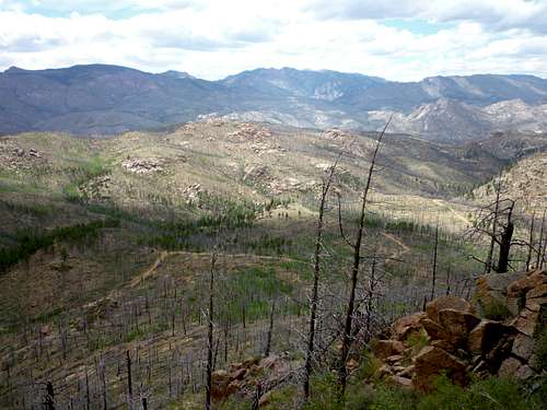 West from the summit