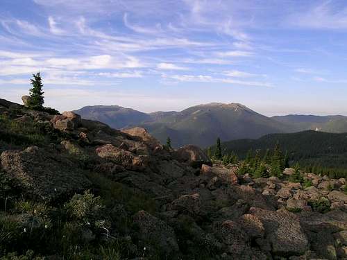 A view of Bison Peak early on...