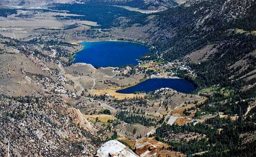 Looking down on June Lakes area from Carson Peak