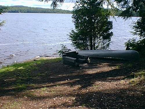 Campsite on Middle Saranac Lake