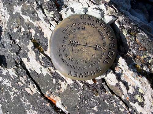 Lem Peak USGS Summit Marker