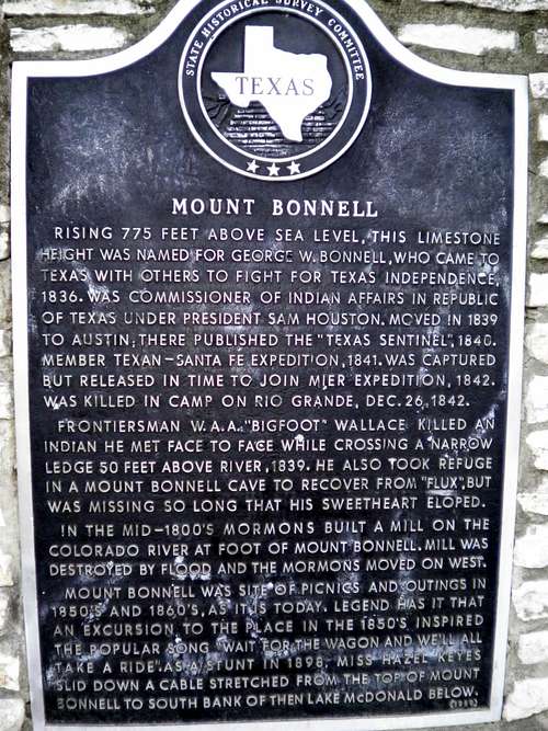 Mount Bonnell Sign