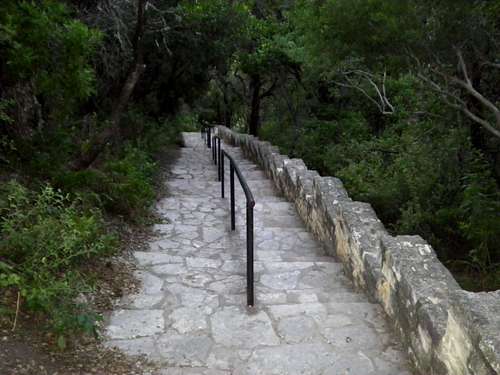 Looking down the Mount Bonnell Steps