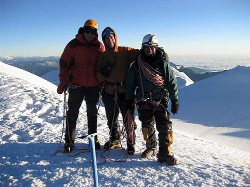 Myself, Craig, and Tao on Illimani Summit